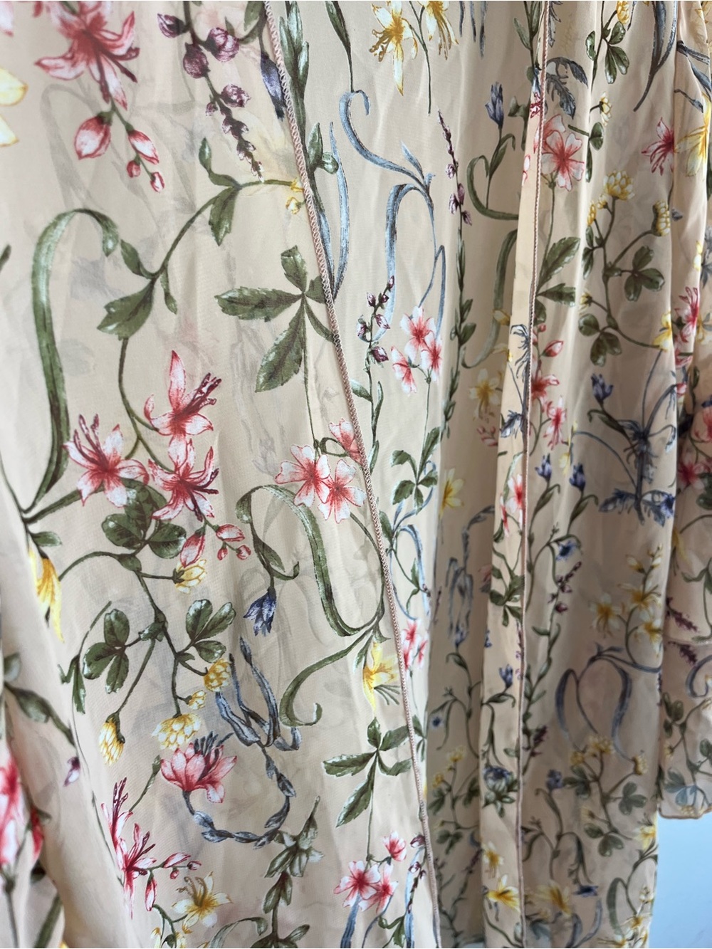 I JOAH Floral Sheer Layered Ruffle Robe - Blush Multicolor - Picture 3 of 5